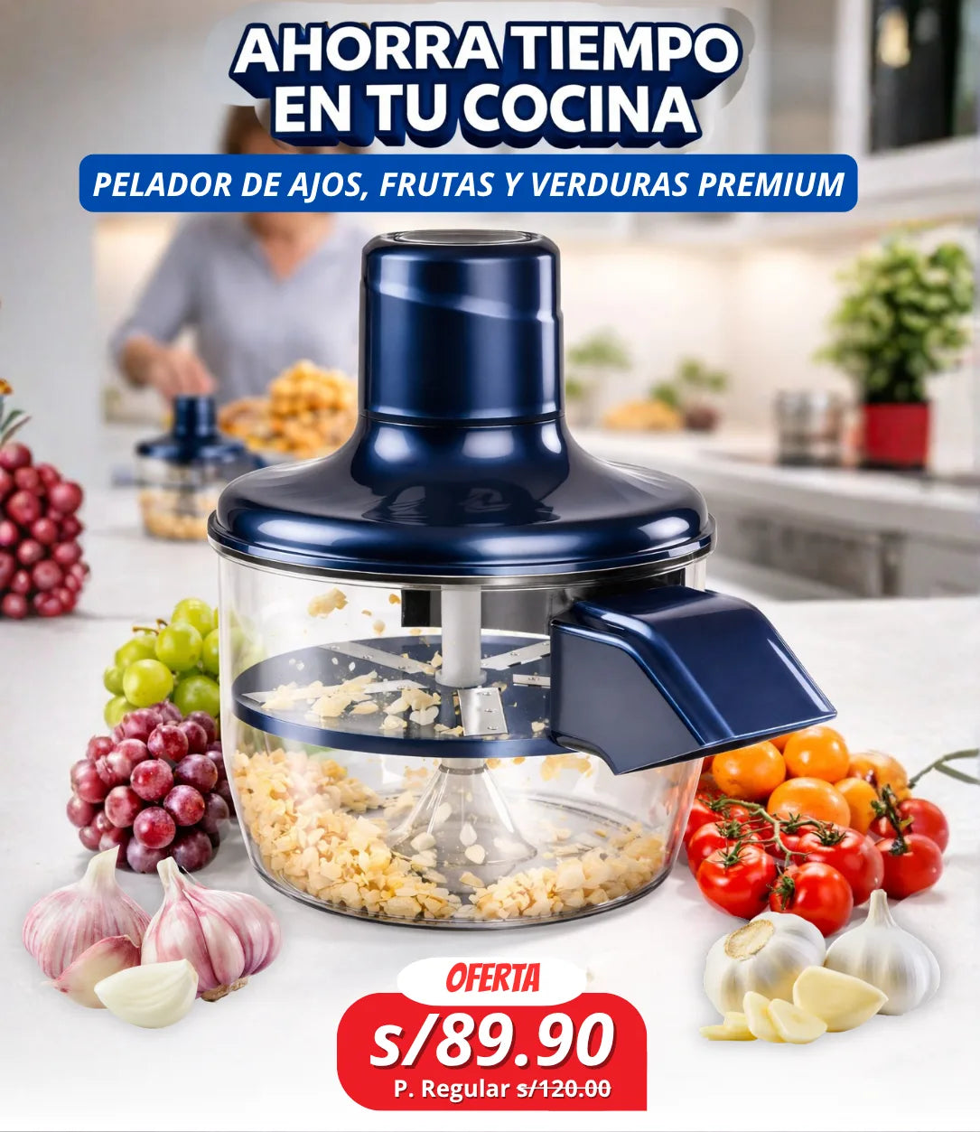 Pelador de Ajos, Frutas y Verduras