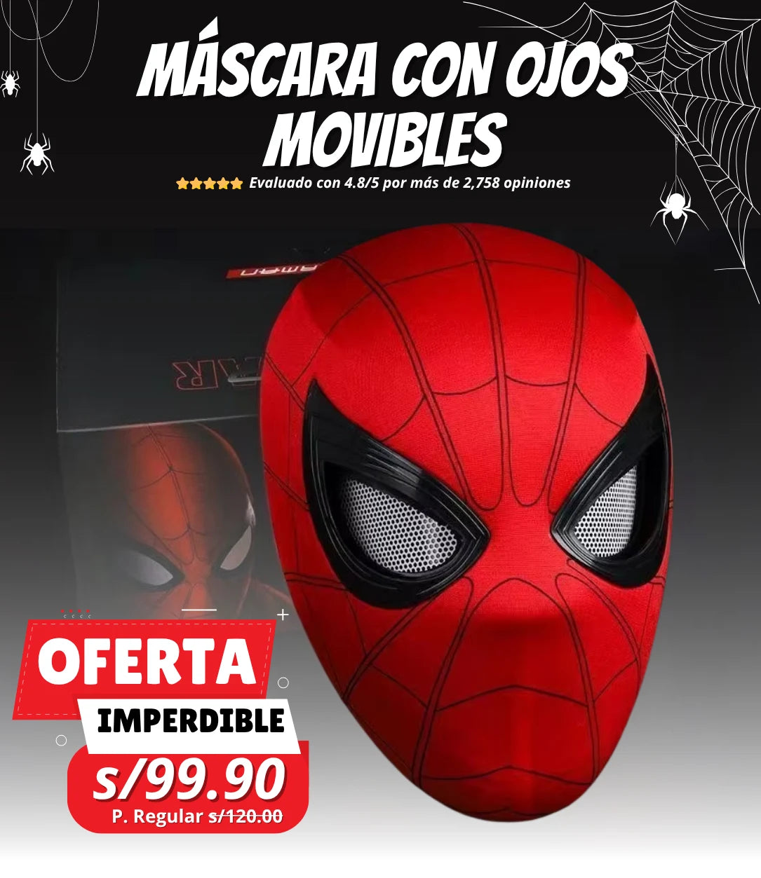 Mascara con Ojos Movibles