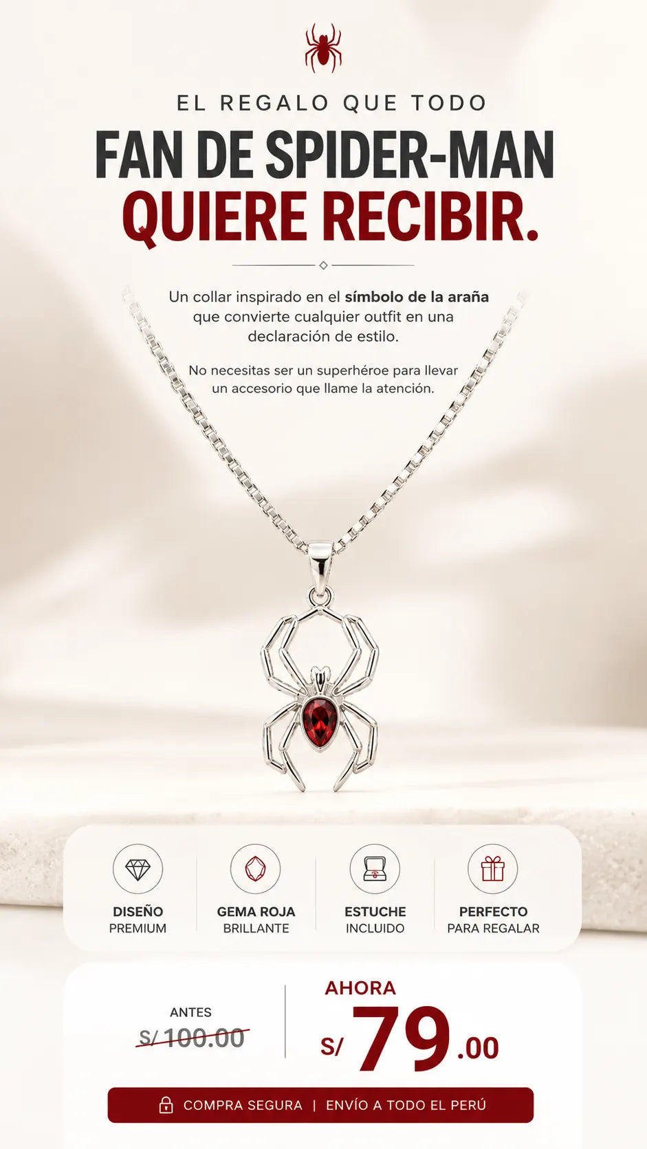 Collar de Spiderman Premium