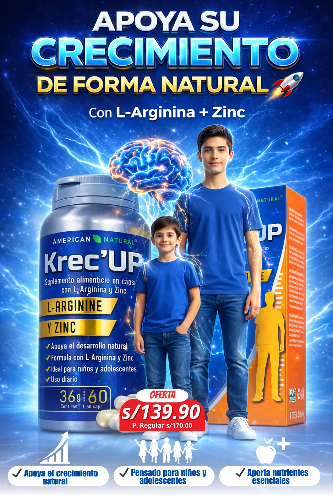 KREC´ UP - Suplemento de crecimiento